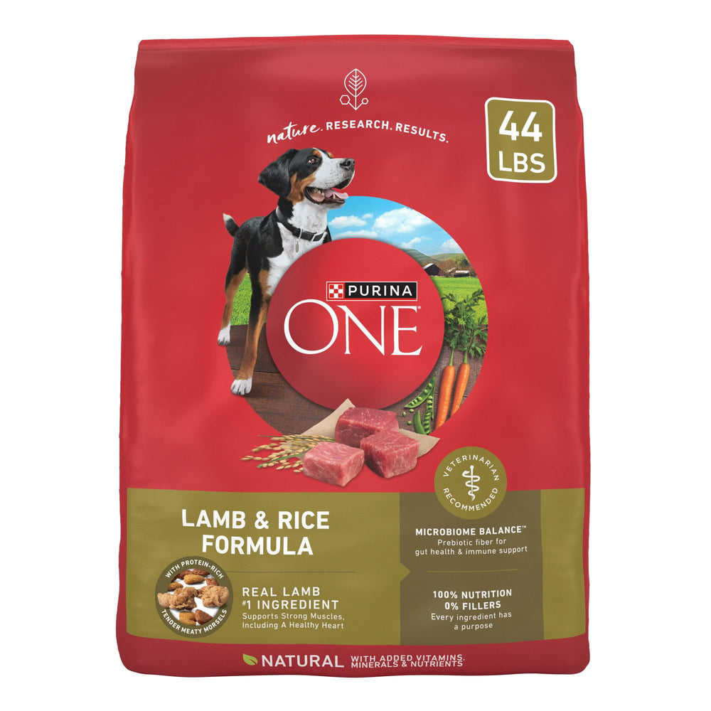 Purina ONE SmartBlend Natural Lamb and Rice, Adult Dry Dog Food, 44 lbs.