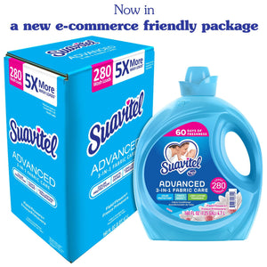 Suavitel Advanced Liquid Fabric Softener, Field Flowers, 280 loads, 160 fl. oz.