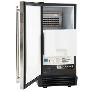 Maxx Ice Freestanding Icemaker, Stainless Steel and Black (60 lbs.)