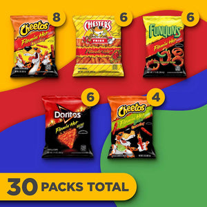 Frito-Lay Flamin' Hot Snacks, Variety Pack, 30 pk.