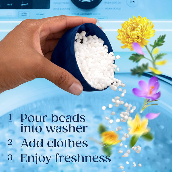 Downy Boutique Botanicals Limited Edition, In-Wash Scent Booster Beads, Bloom, 26.3 oz.