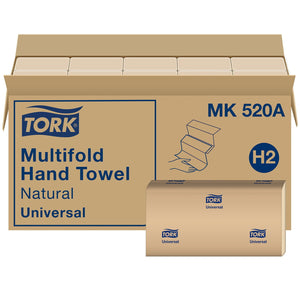 Tork Multifold 1-Ply Natural Hand Towel, 16 pks., 250 towels/pack