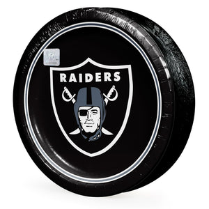 Las Vegas Raiders NFL Round Paper Plates, 10