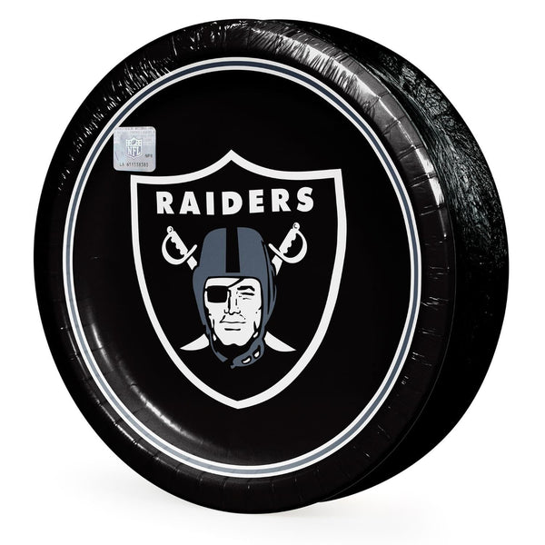 Las Vegas Raiders NFL Round Paper Plates, 10