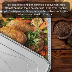 Member's Mark Aluminum Steam Table Lids, Full Size, 50 ct.