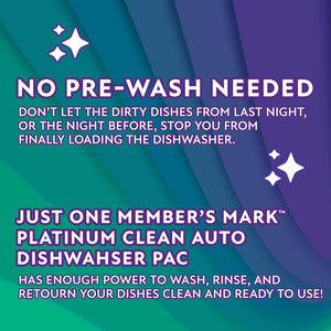 Member's Mark Platinum Clean Automatic Dishwasher Pacs, Fresh Clean, 105 ct.