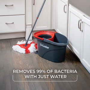 O-Cedar EasyWring Power Microfiber Spin Mop + 2 Refills