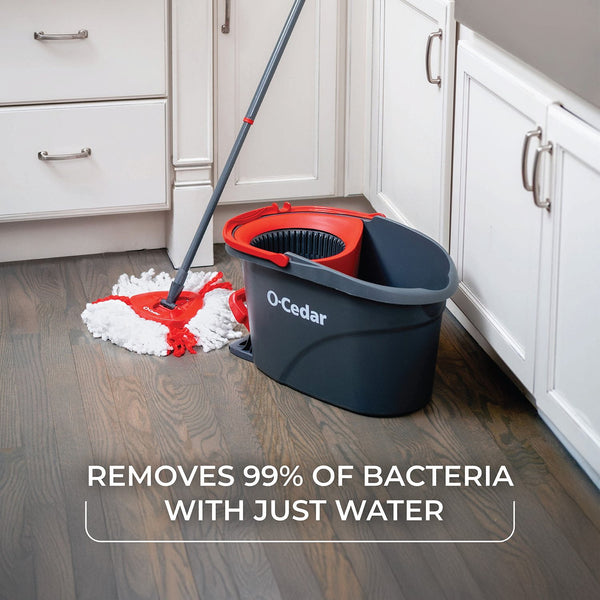 O-Cedar EasyWring Power Microfiber Spin Mop + 2 Refills