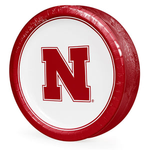 Nebraska Cornhuskers NCAA Round Paper Plates, 10
