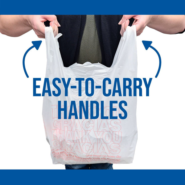 T-Shirt Carry-Out Bags, 11.5" x 6.5" x 22" 1,000 ct.