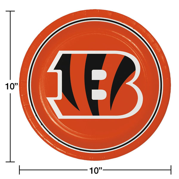 Cincinnati Bengals NFL Round Paper Plates, 10
