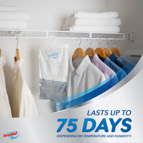 DampRid Max Moisture Absorber Hanging Bag, Fresh Scent 4 pk.