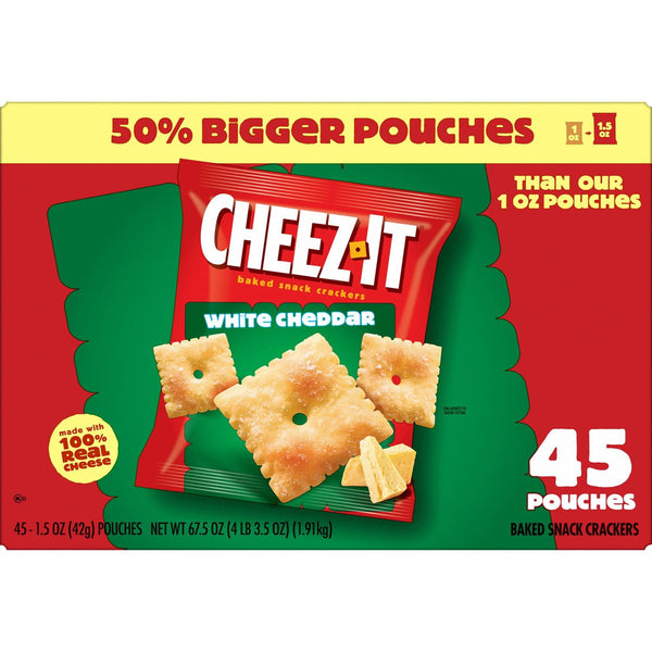 Cheez-It White Cheddar Snack Packs, 1.5 oz., 45 pk.