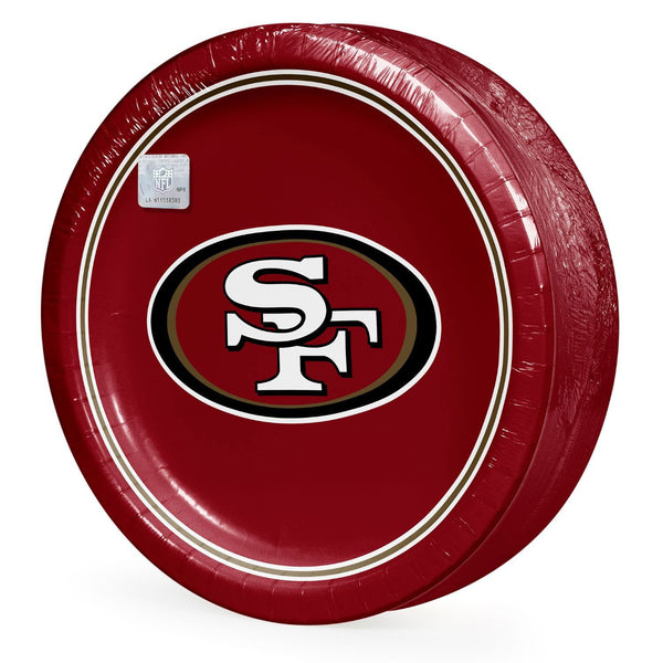 San Francisco 49ers NFL Round Paper Plates, 10