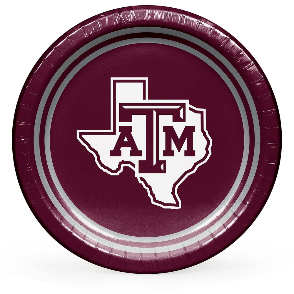 Texas A&M Aggies NCAA Round Paper Plates, 10