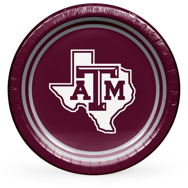 Texas A&M Aggies NCAA Round Paper Plates, 10