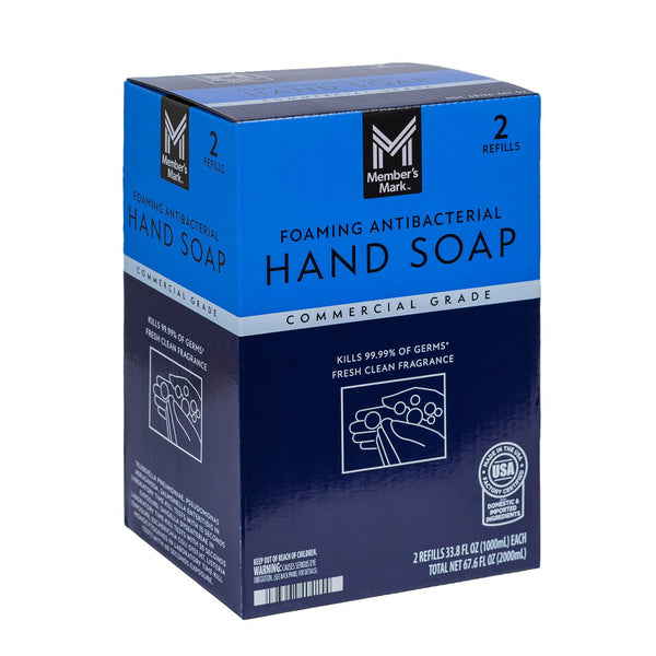 Member's Mark Antibacterial Foaming Hand Soap, 67.6 fl. oz., 2 refills