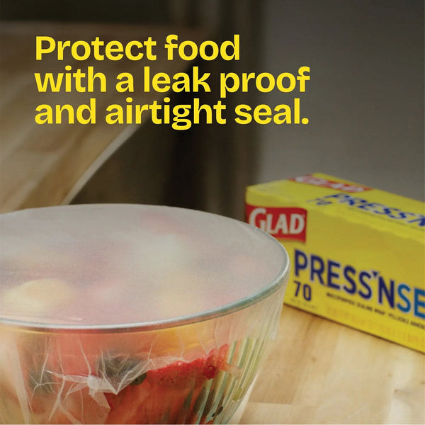Glad Press'n Seal Plastic Food Wrap 140 sq. ft./roll, 2 rolls