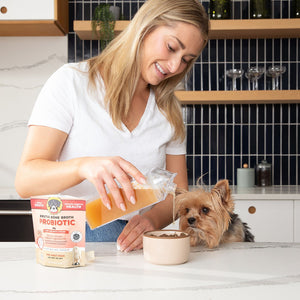 Brutus Bone Broth, Beef Powder Hip & Joint & Pork Probiotic Powder Variety Pack, Dog Food Topper, 3.5 oz., 2 pk.