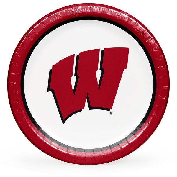 Wisconsin Badgers NCAA Round Paper Plates, 10