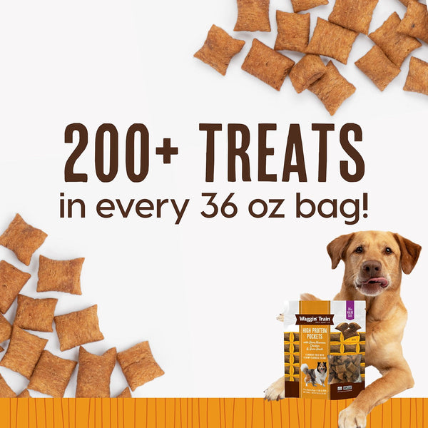 Waggin' Train, Chicken & Bone Broth, High Protein Pockets with Bone Marrow, 36 oz.