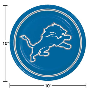 Detroit Lions NFL Round Paper Plates, 10