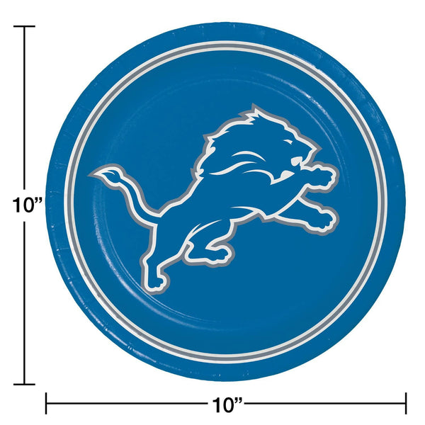 Detroit Lions NFL Round Paper Plates, 10