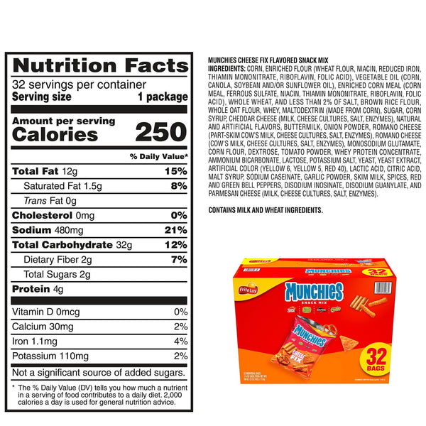 Munchies Snack Mix Cheese Fix, 1.75 oz., 32 pk.