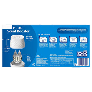 Febreze PLUG Scent Booster, Scented Oil Starter Kit, Warmer + 2 Refresh & Energize + 1 Ocean Refills