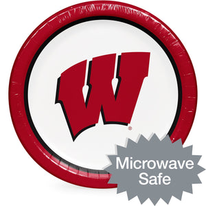 Wisconsin Badgers NCAA Round Paper Plates, 10