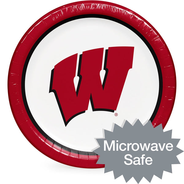 Wisconsin Badgers NCAA Round Paper Plates, 10