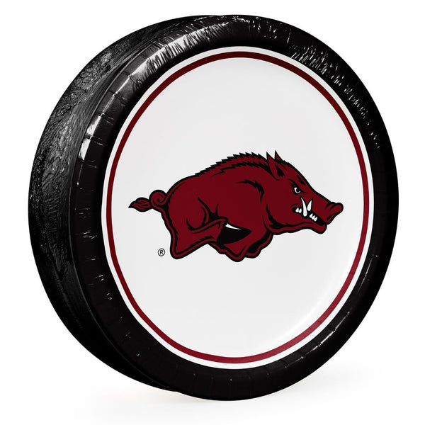 Arkansas Razorbacks NCAA Round Paper Plates, 10