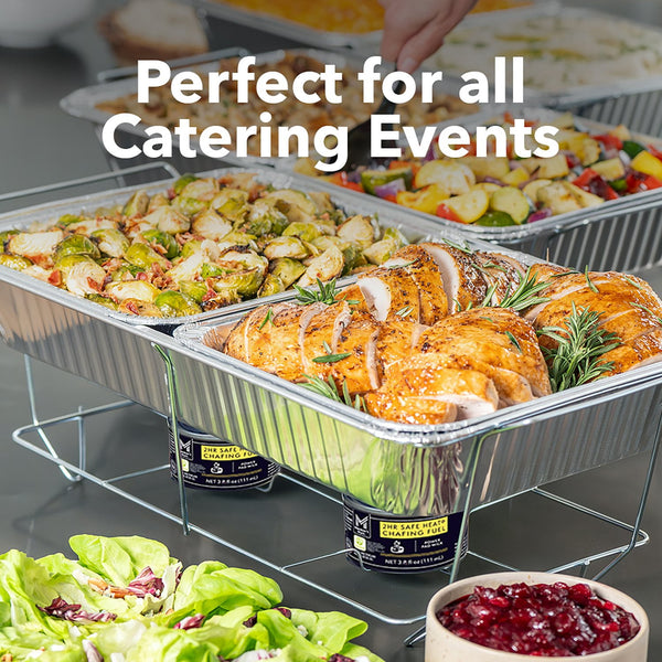 Member's Mark Party Set with 2-hour Safe Heat Chafing Fuel, 24 ct.