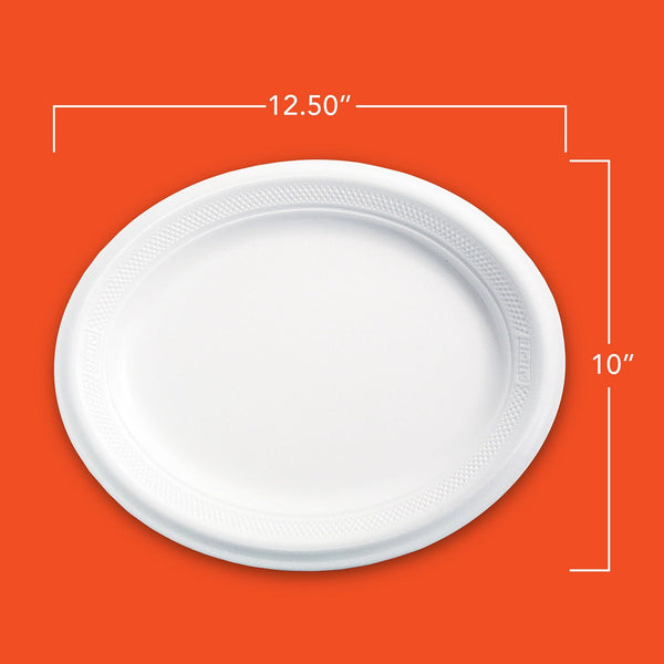 Hefty Supreme Foam Oval Platters, 12.5" x 10