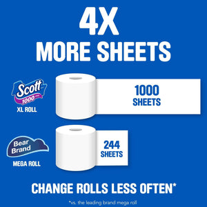 Scott 1000 1-Ply Toilet Paper 45 rolls, 1,000 sheets/roll