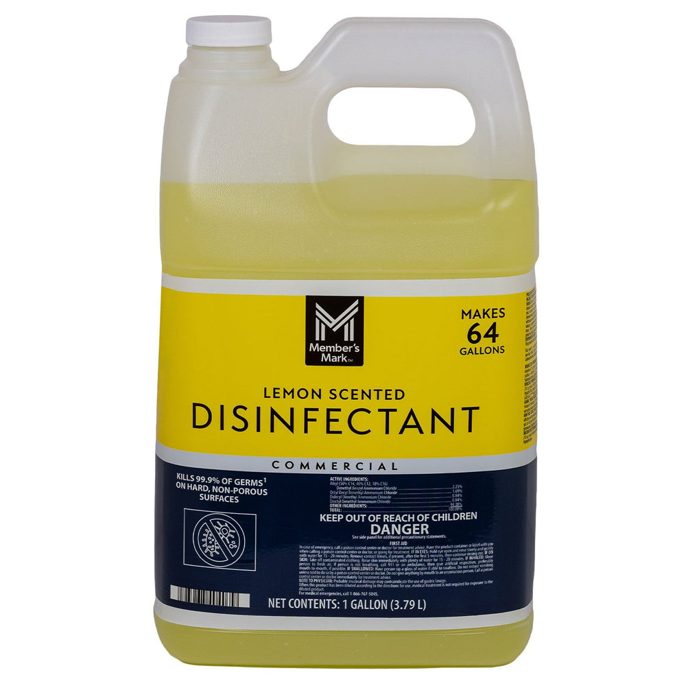 Member's Mark Commercial  Disinfectant, Lemon Scent, 1 gal., Choose Pack Size