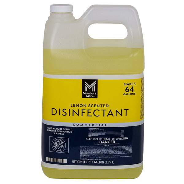 Member's Mark Commercial  Disinfectant, Lemon Scent, 1 gal., Choose Pack Size