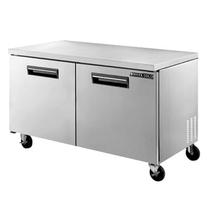 Maxx Cold X-Series Double Door Undercounter Commercial Freezer in Stainless Steel (12 cu. ft.)