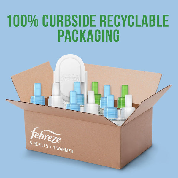 Febreze Fade Defy PLUG Air Freshener, Linen & Sky + Gain Original 1 Warmer + 5 Refills