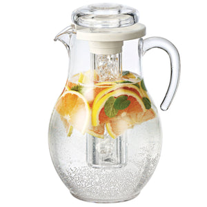 Service Ideas Acrylic Pitcher with Ice Tube, Smooth Body 3.3L