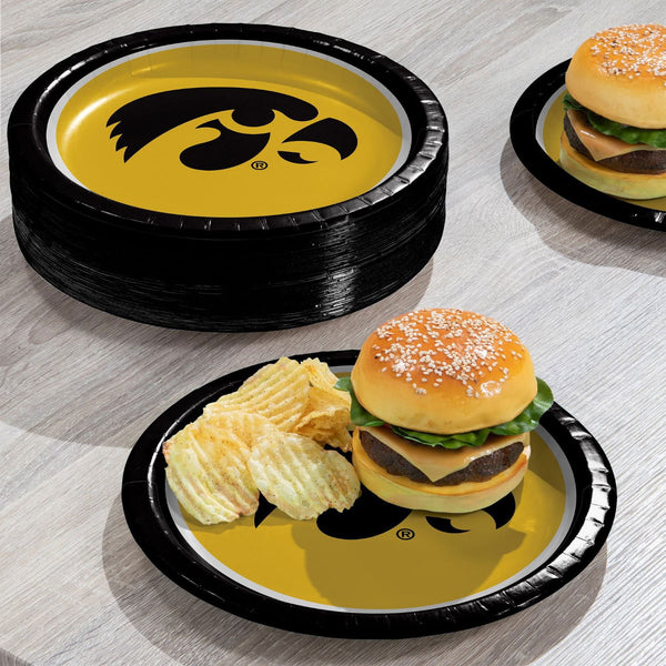 Iowa Hawkeyes NCAA Round Paper Plates, 10