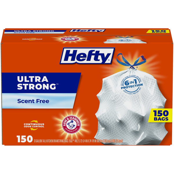 Hefty Ultra Strong Kitchen Drawstring Trash Bags 13 gal., 150 ct.