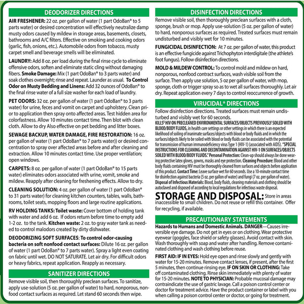 OdoBan Odor Eliminator and Disinfectant Concentrate, 4 pk., Choose Scent