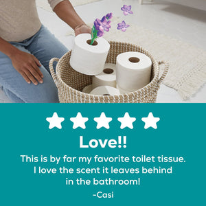 Angel Soft 2-Ply Toilet Paper, Fresh Lavender Scented Tube 48 rolls, 320 sheets/roll