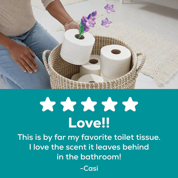 Angel Soft 2-Ply Toilet Paper, Fresh Lavender Scented Tube 48 rolls, 320 sheets/roll