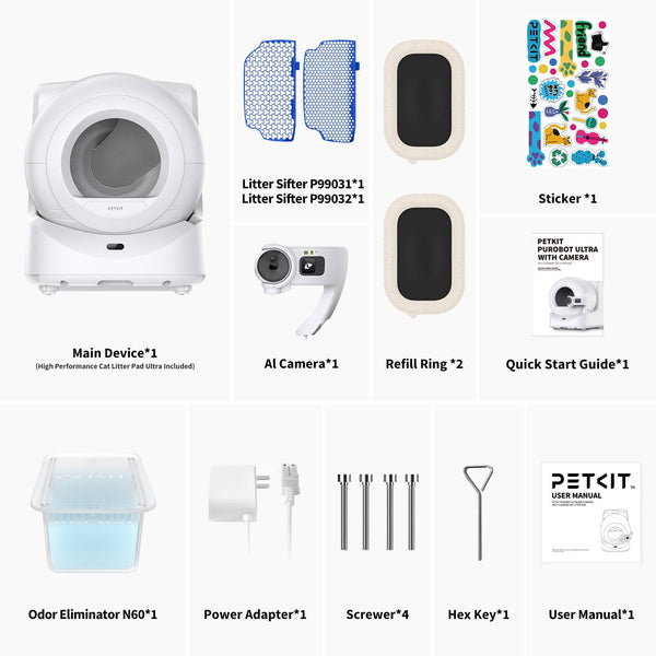 Petkit Purobot Ultra AI-Powered Automatic Litter Box with 360° Health & Behavior Tracking