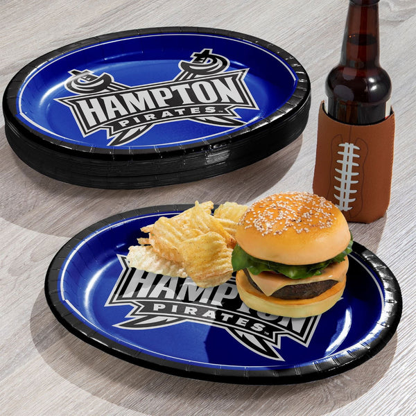 Hampton University NCAA HBCU Oval Paper Plates, 50 ct.