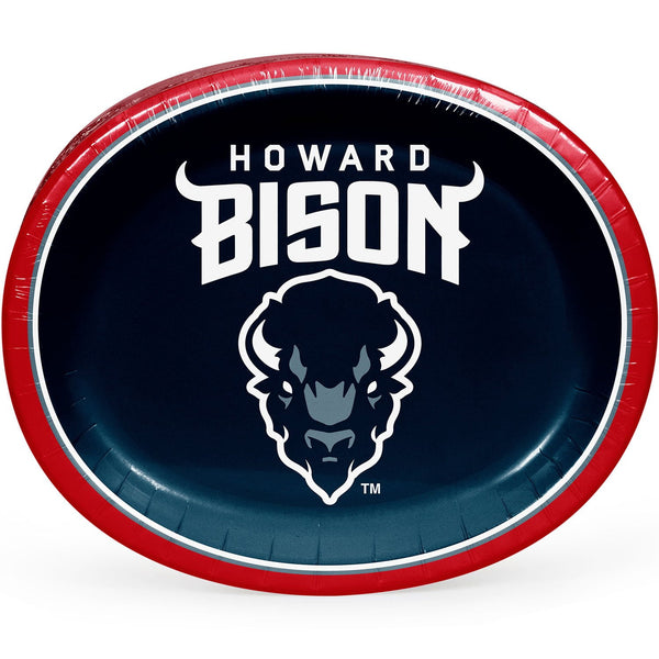 Howard University NCAA HBCU Oval Paper Plates, 50 ct.