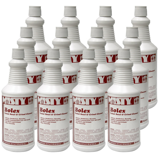 Misty Bolex Toilet Bowl & Urinal Cleaner, 32 fl. oz., 12 pk.