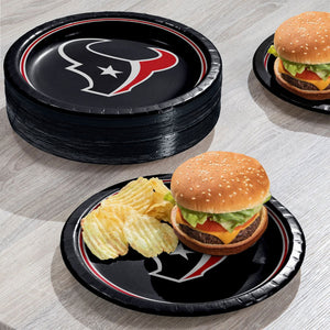 Houston Texans NFL Round Paper Plates, 10